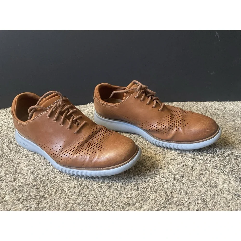 Cole Haan ZeroGrand Shoes Brown Comfort‎ Oxford Sneakers men's 8.5
